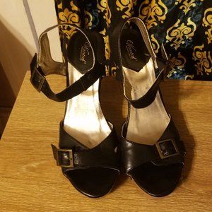 Wanted Black Strappy High Heels